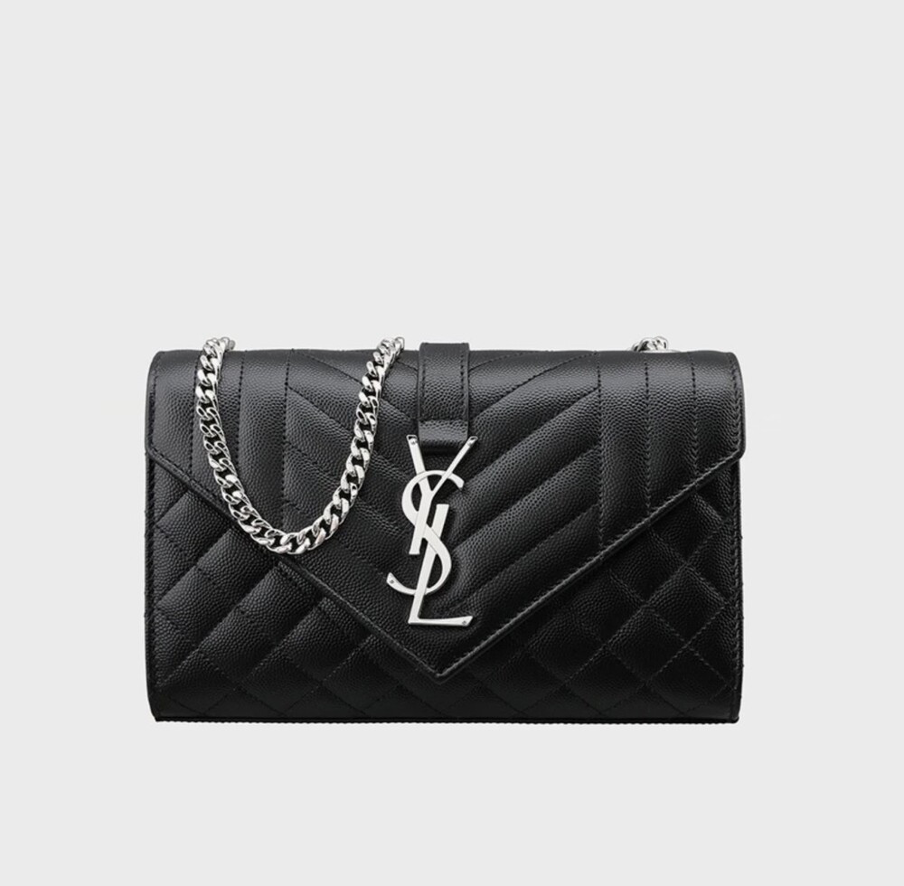 [럭스유] 생로랑 그랑 드 뿌드르 레더 엔벨로프 스몰 체인백 600195