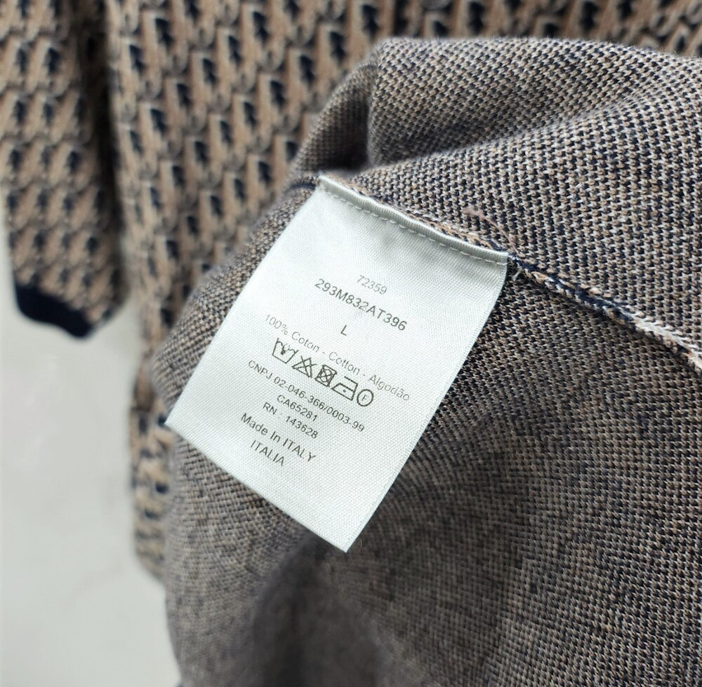 [럭스유] L / 디올 오블리크 자카드 폴로 셔츠