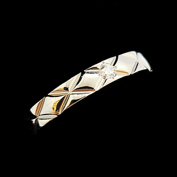 샤넬 마틀라세 1P다이아 플래티늄 링 반지 59호 J2822 전시상품급