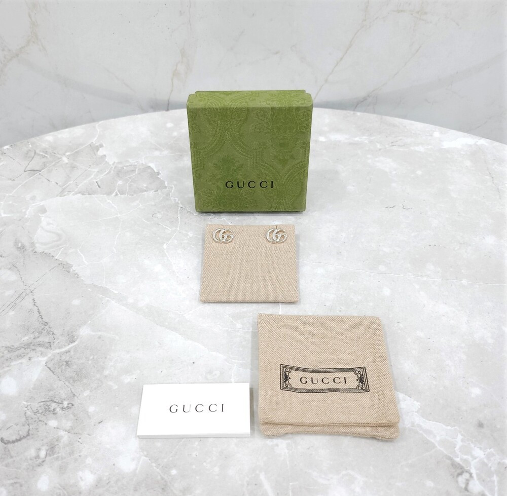 [럭스유] 구찌 GG 마몽 스터드 실버 귀걸이 814919