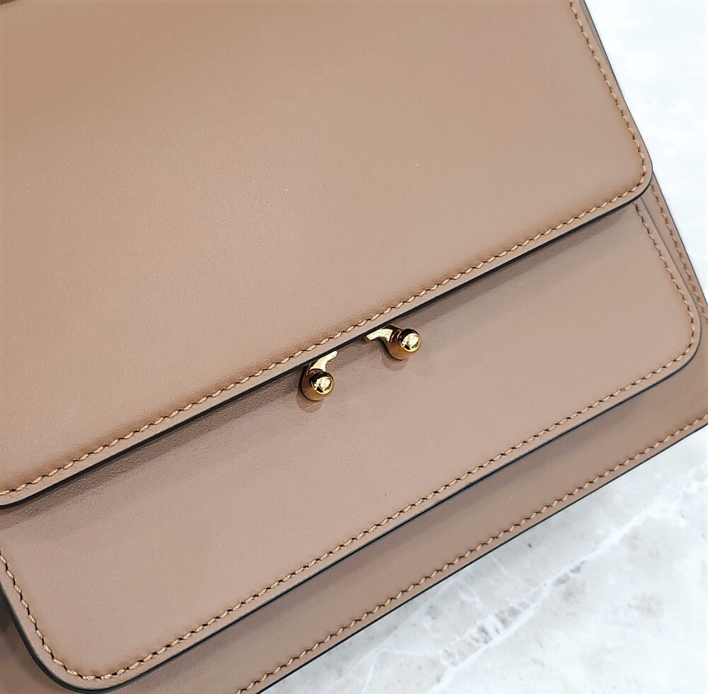 [럭스유] 마르니 미디움 카프스킨 트렁크 숄더백