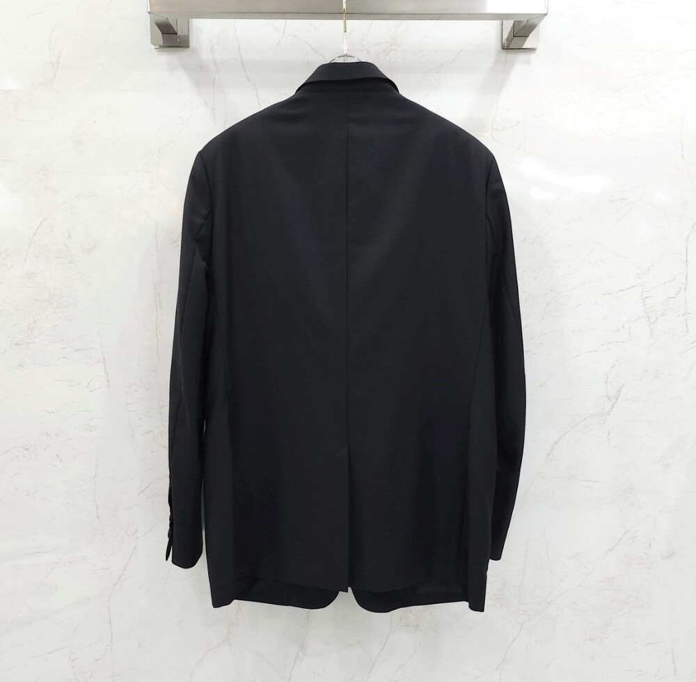 [럭스유] (새상품) 54 / 디올 블랙 버진 울 트윌 버튼 자켓 013C216A3226