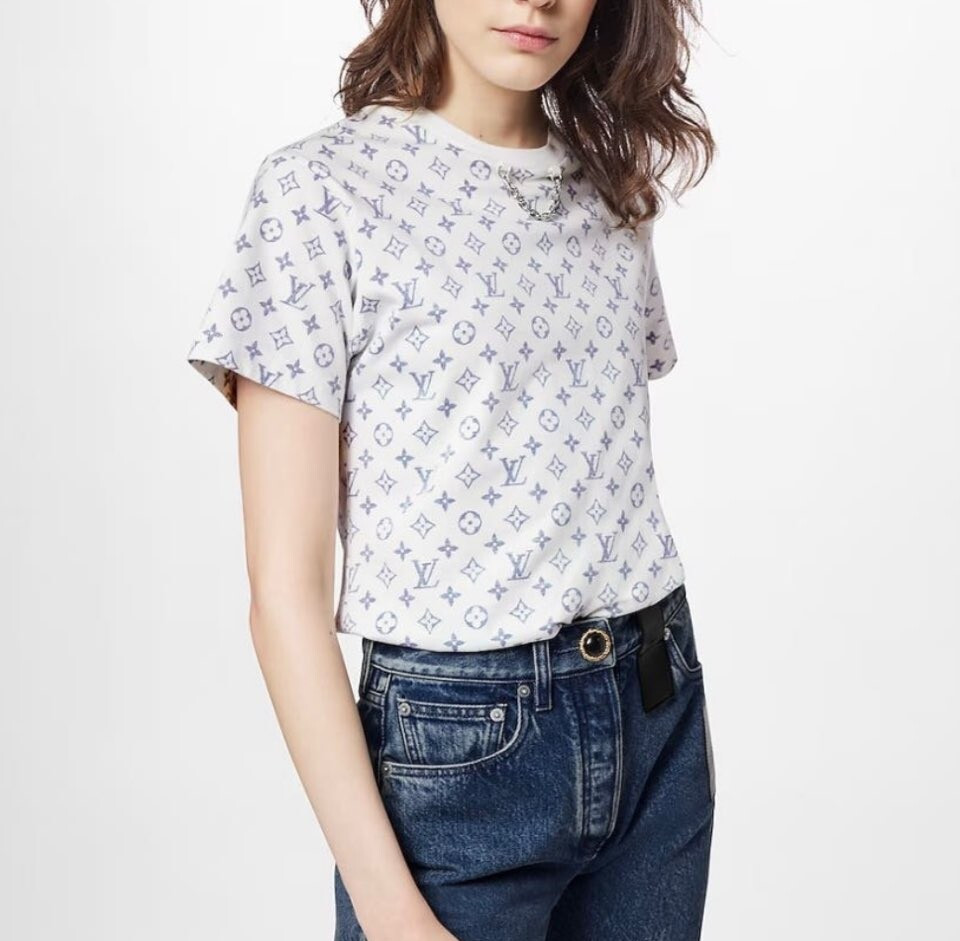 [럭스유] (새상품) 3L / 루이비통 LV 에스칼 프린티드 모노그램 티셔츠