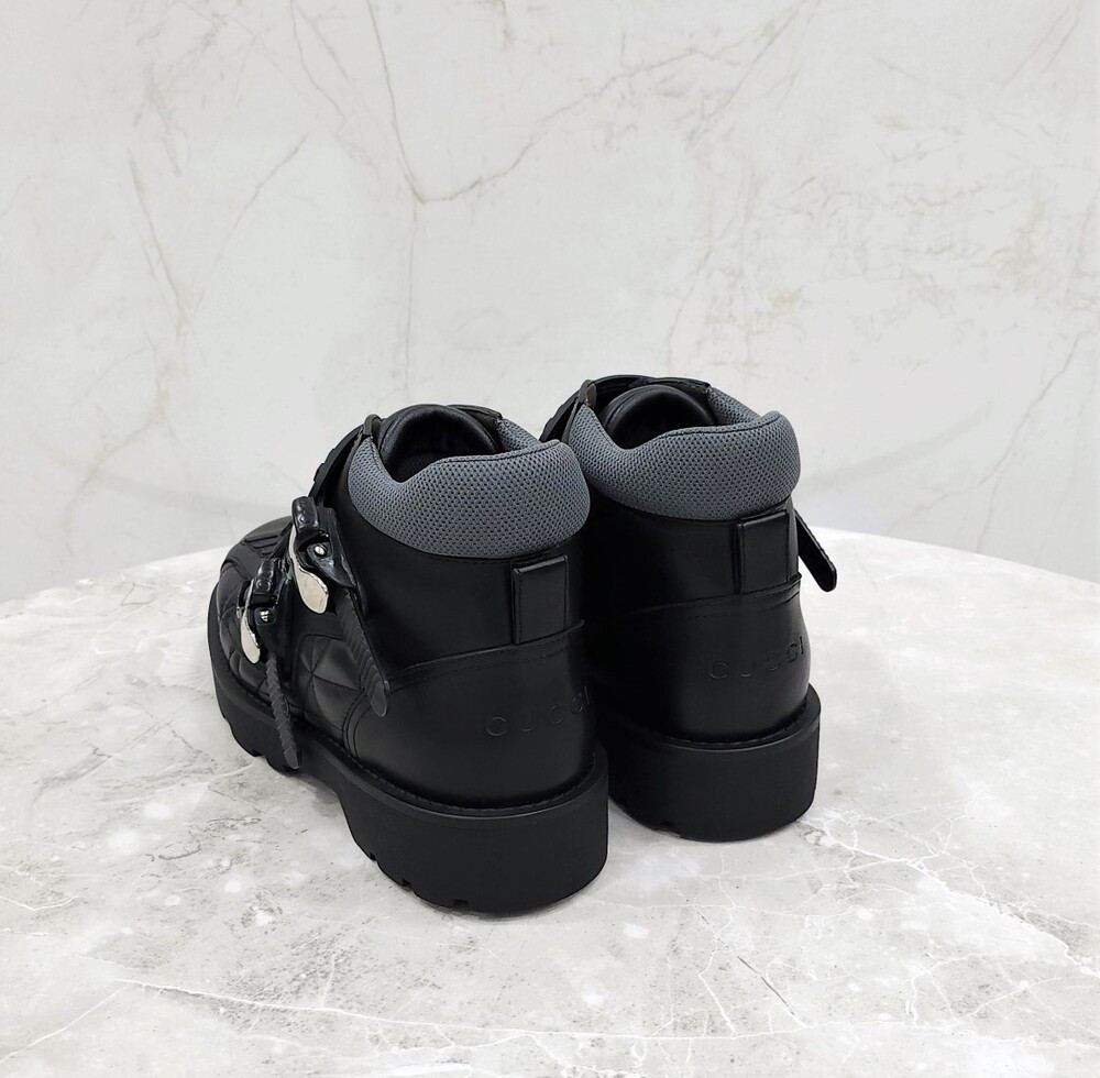 [럭스유] (새상품) 6 / 구찌 레더 앵클 부츠 718665