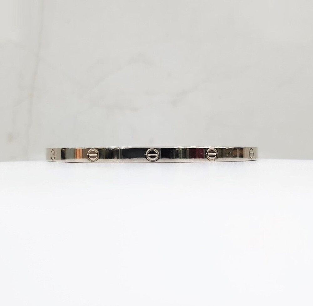 [럭스유] 까르띠에 화이트골드 러브 브레이슬릿 스몰 17호