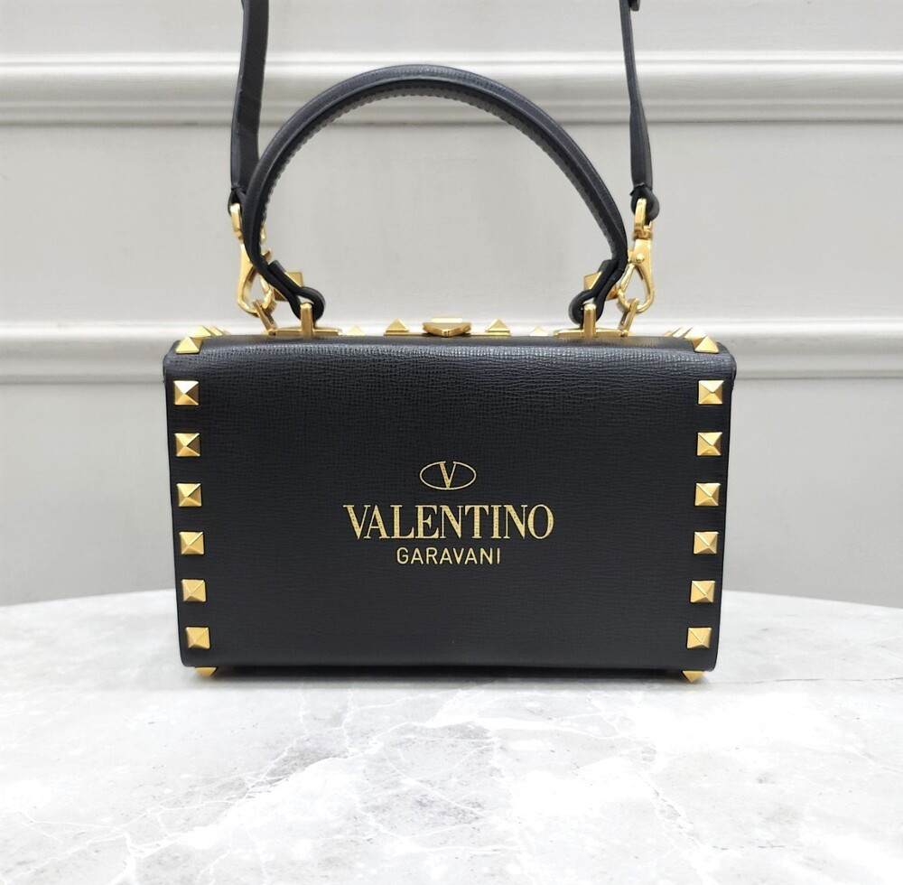 [럭스유] 발렌티노 락스터드 로고 박스 투웨이 토트 숄더백