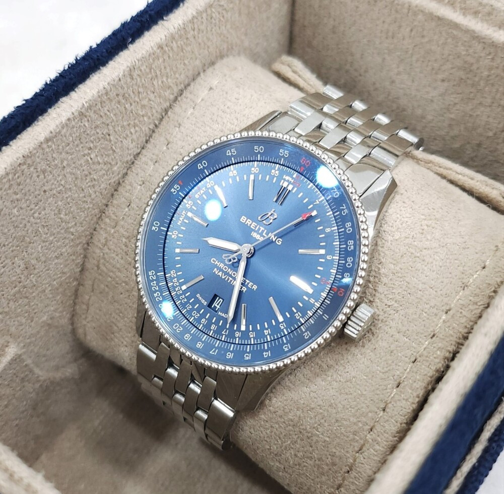 [럭스유] 브라이틀링 네비타이머 오토매틱 시계 청판 41mm A17326