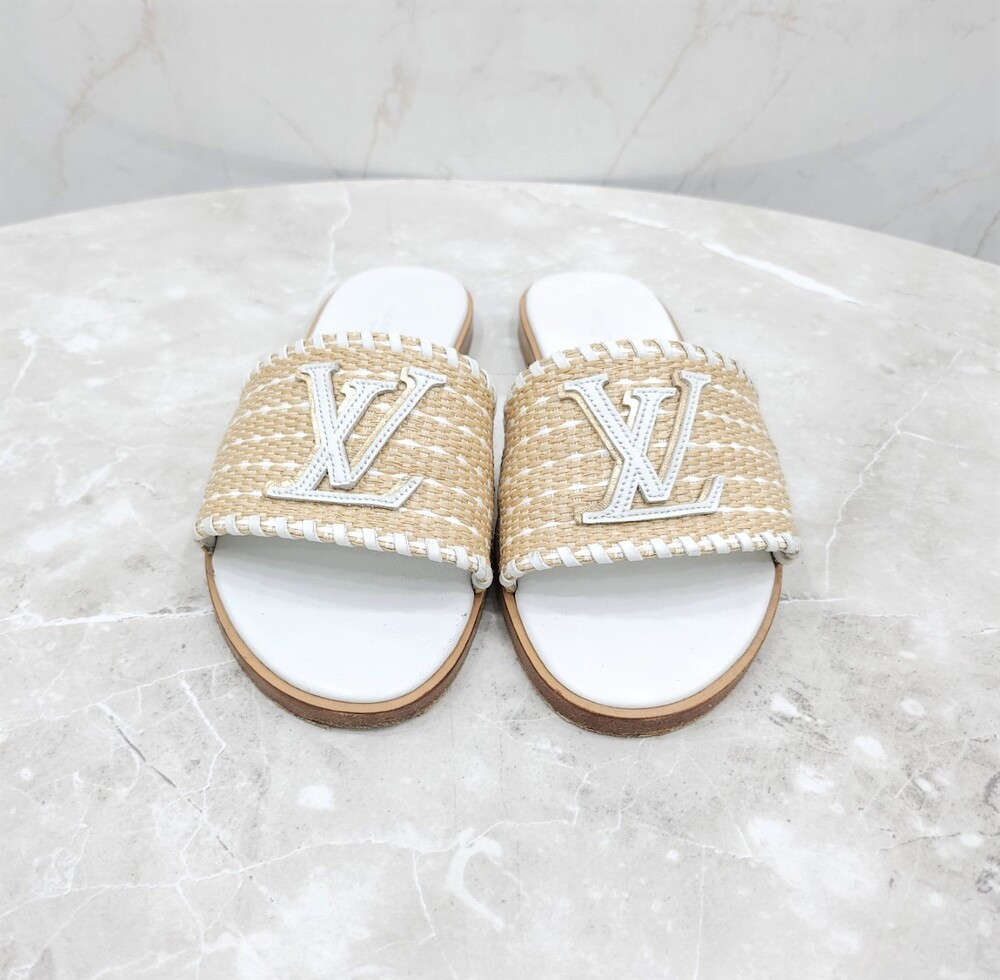 [럭스유] 38 / 루이비통 LV 모노그램 라탄 샌들 슬리퍼