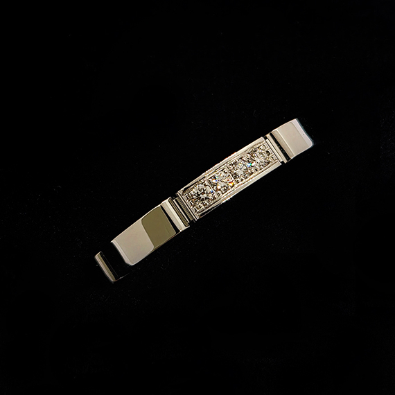 까르띠에 마이용 팬더 4P 화이트골드 웨딩 반지 50호 24년 새상품 B4080400