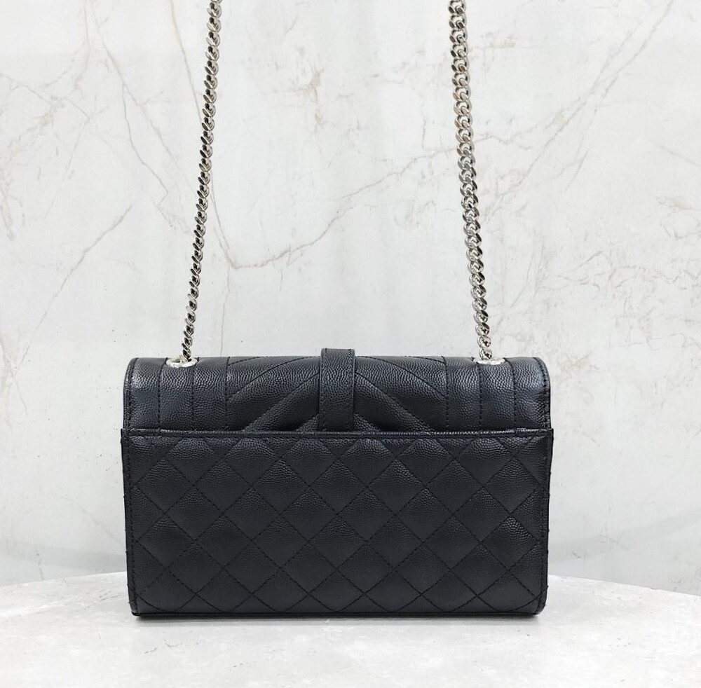 [럭스유] 생로랑 그랑 드 뿌드르 레더 엔벨로프 스몰 체인백 600195