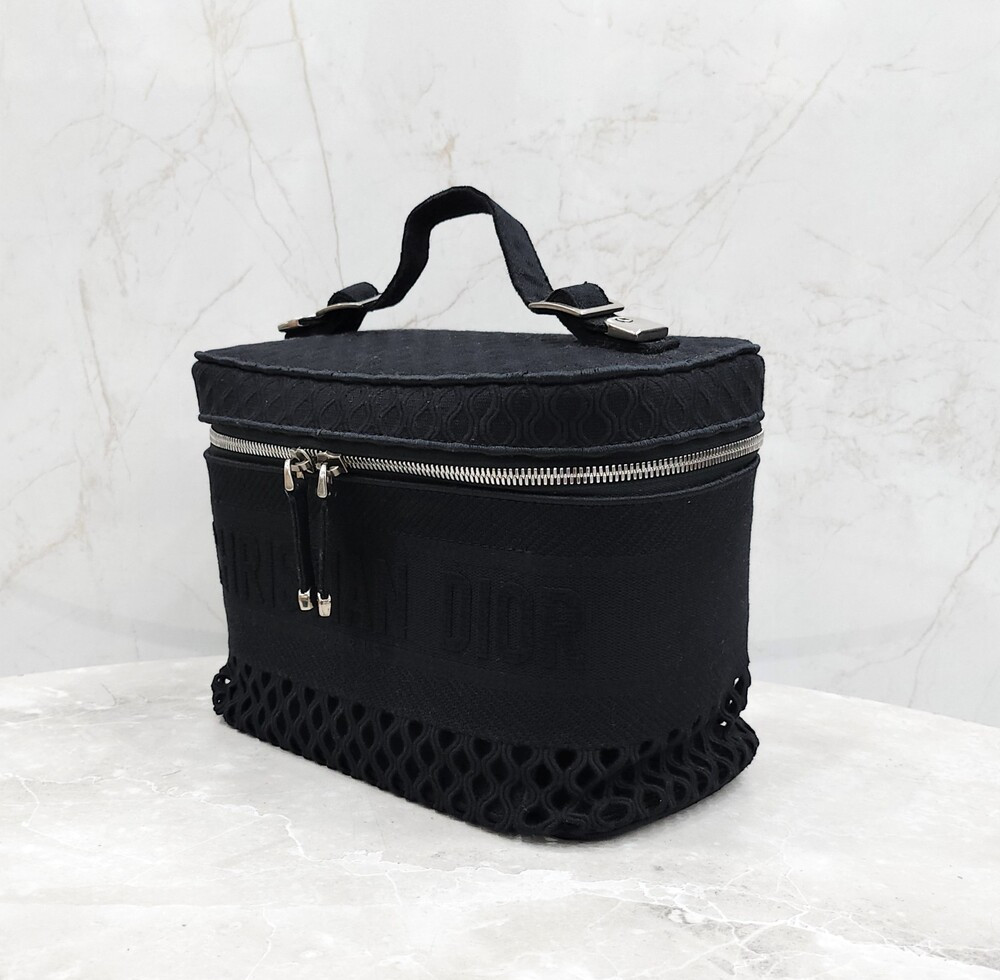 [럭스유] 디올 블랙 트래블 베니티 자수 토트백 S5480VWRA