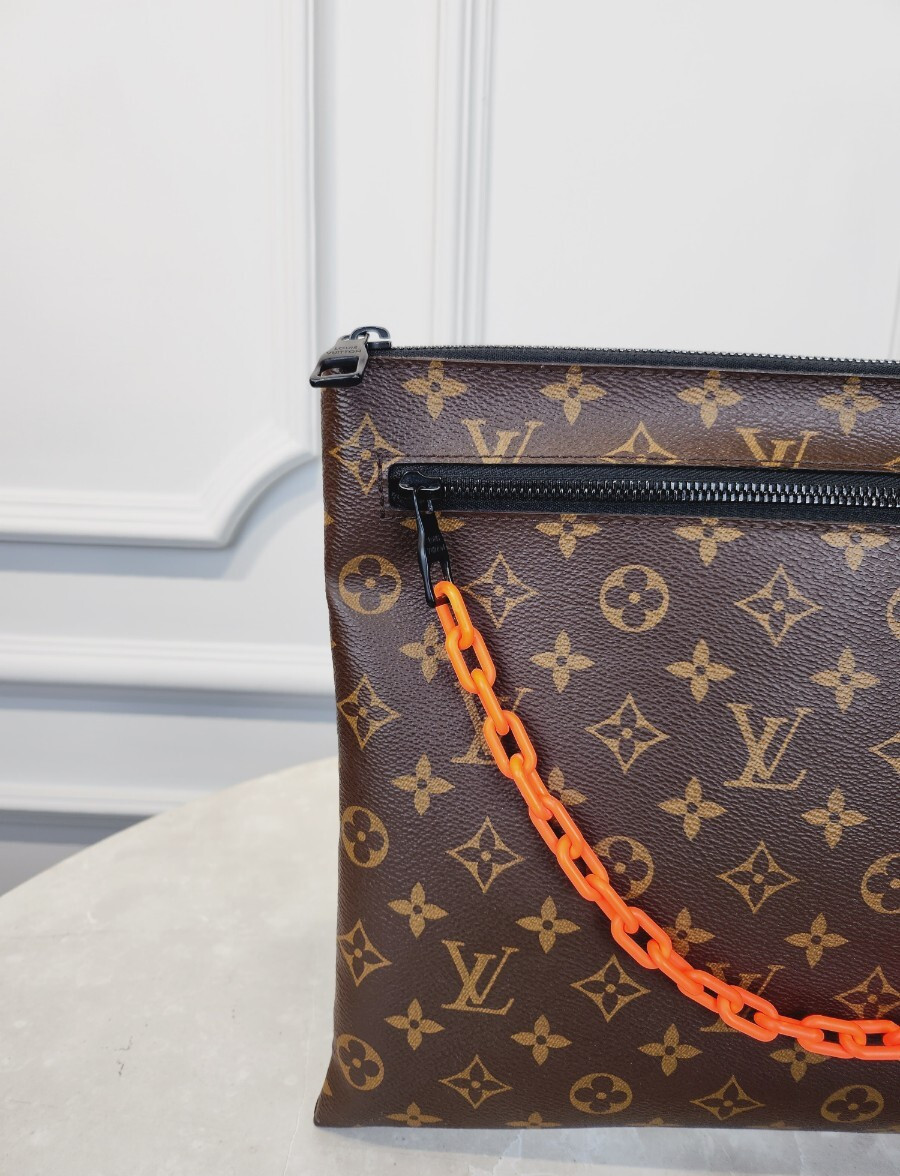 [럭스유] 루이비통 한정판 모노그램 버질아블로 오렌지 체인 클러치백