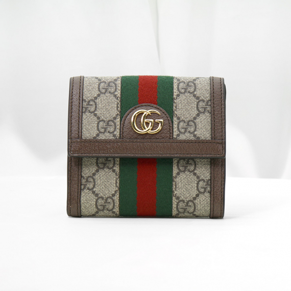 Gucci(구찌) 523173 GG 수프림 캔버스 오피디아 플랩 반지갑