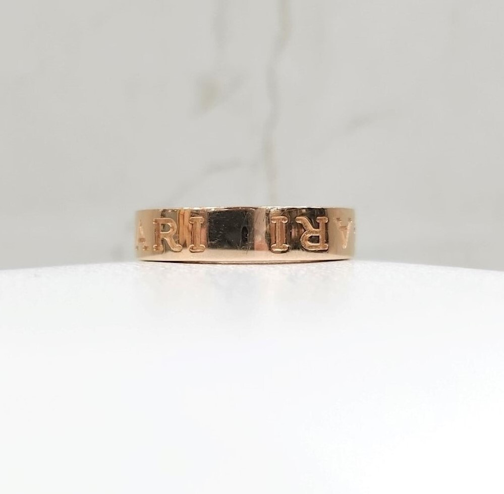 [럭스유] 불가리 BB 다이아 1P 18K 핑크골드 반지 44호