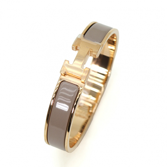 Hermes(에르메스) H700001F 마롱 글라세 에나멜 로즈 골드 클릭 H 클릭아슈 GM 여성 팔찌