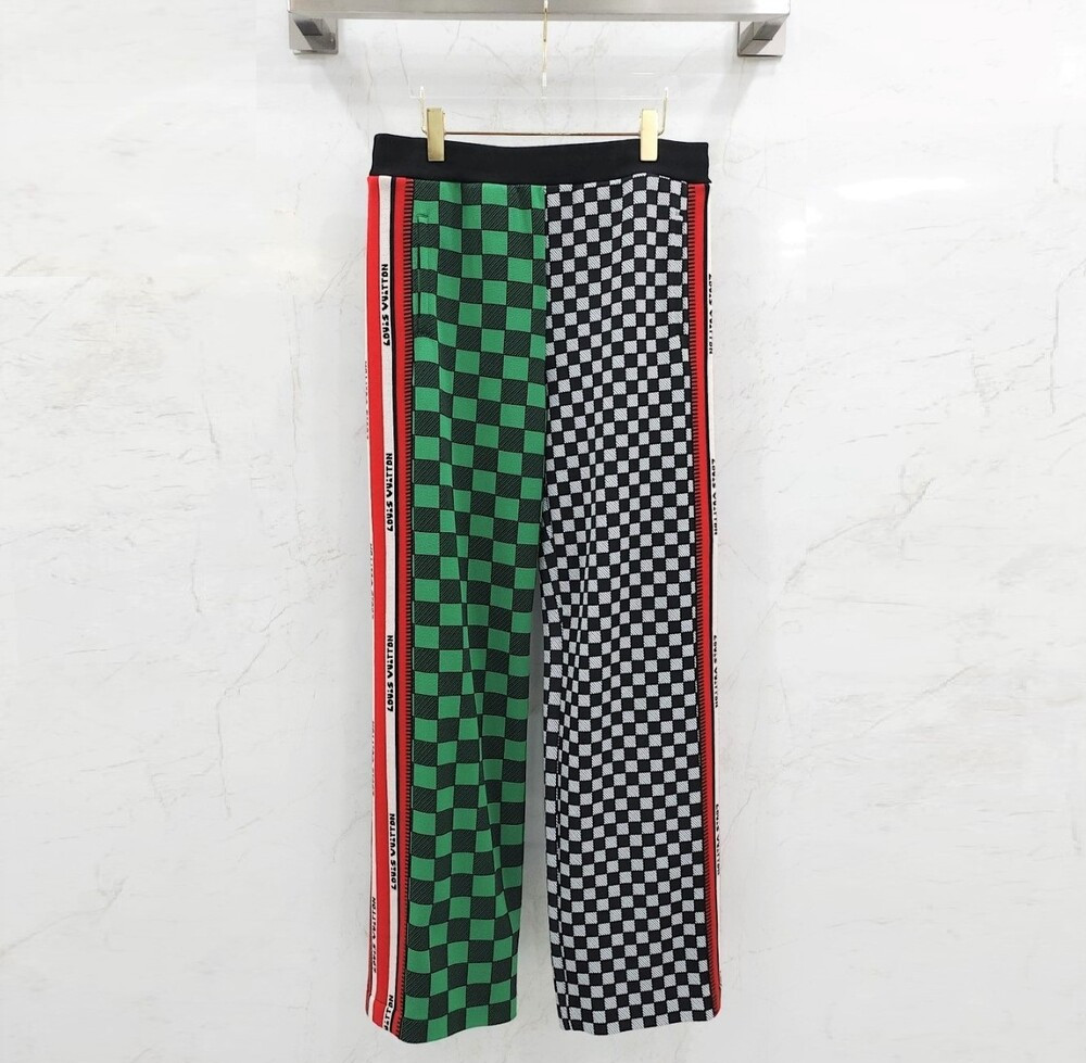 [럭스유] L / 루이비통 다미에 자카드 트랙 팬츠