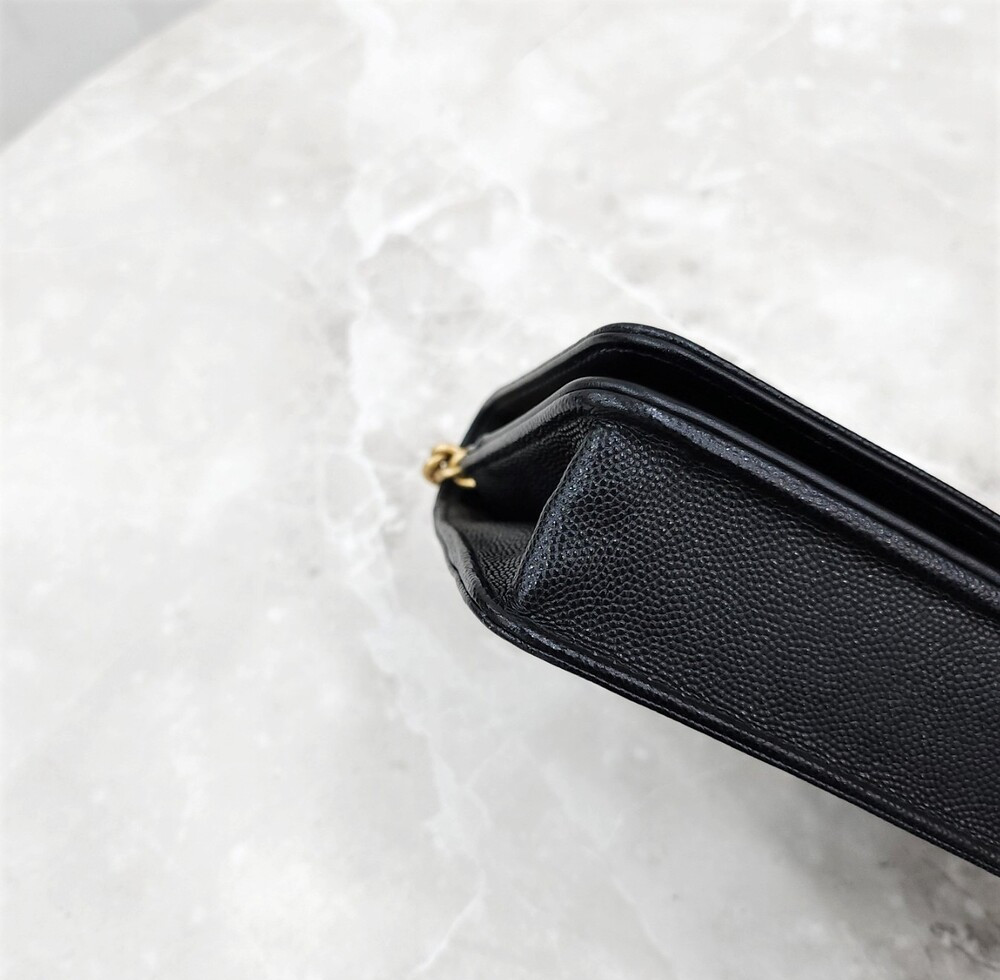 [럭스유] 샤넬 보이 WOC 미니 크로스백 캐비어 블랙 금장 신형내장칩 AP1117