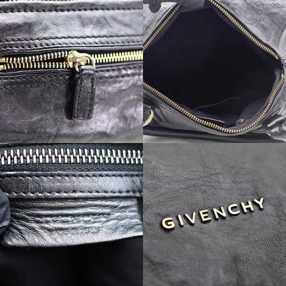 Givenchy(지방시) 블랙 램스킨 금장 판도라 링클 미듐 2WAY