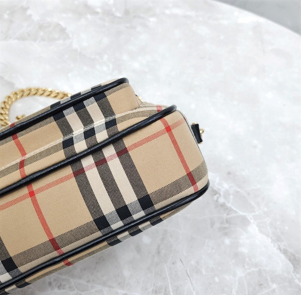 [럭스유] 버버리 빈티지 체크 미니 카메라 체인백 8015946