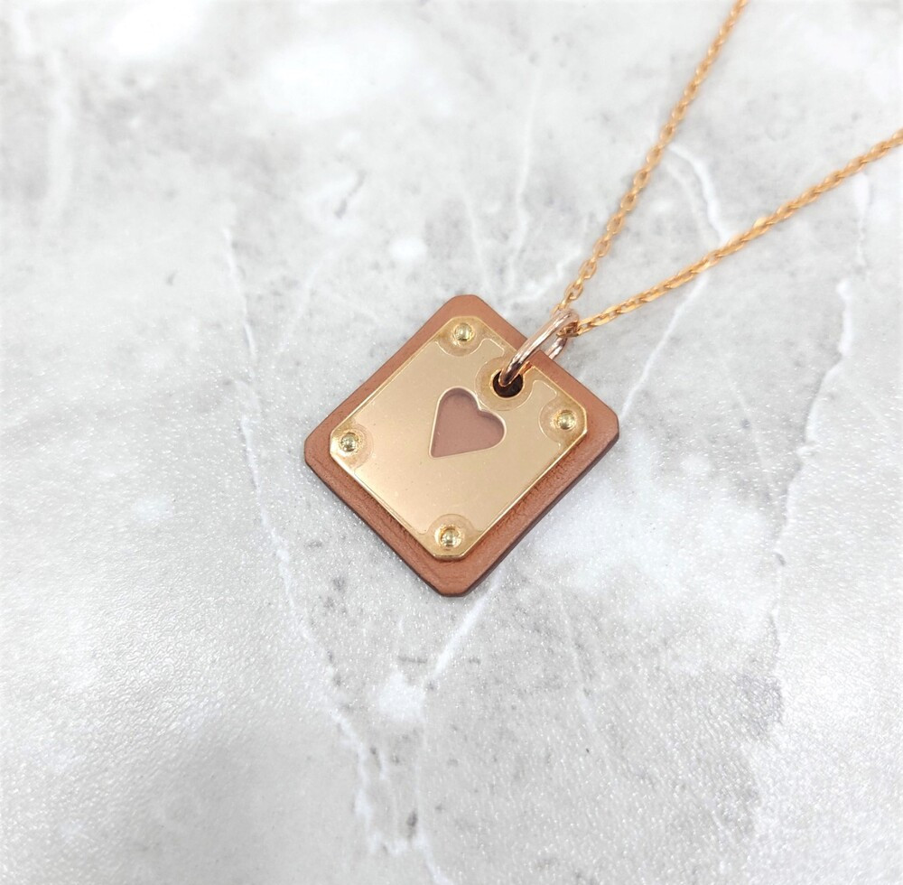 [럭스유] 에르메스 에이스 오브 하트 목걸이