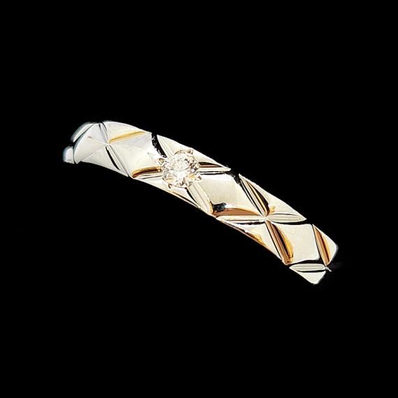 샤넬 마틀라세 1P다이아 플래티늄 링 반지 59호 J2822 전시상품급