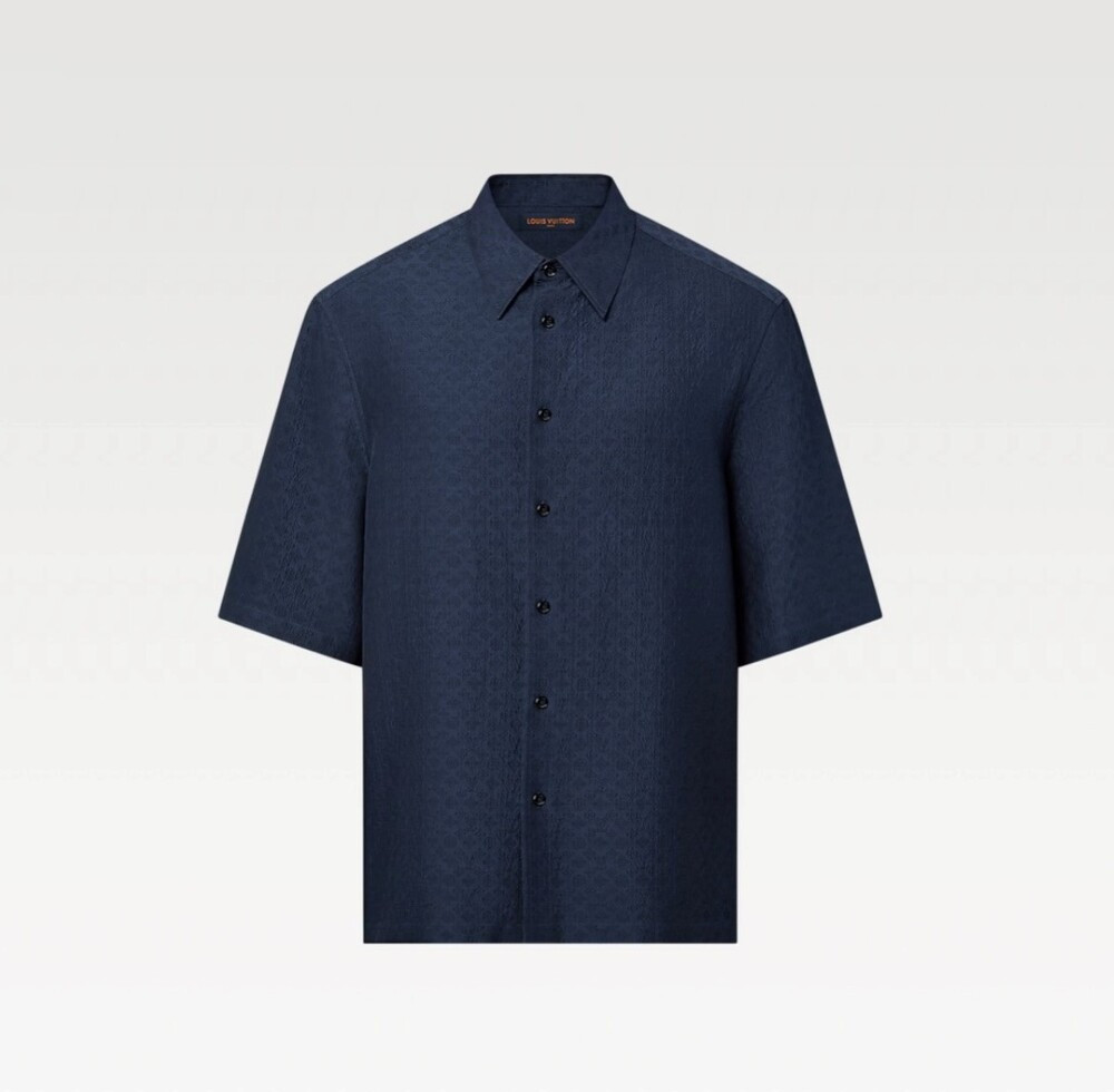 [럭스유] L / 루이비통 모노그램 실크 블렌드 슬리브드 셔츠 1AFRNE