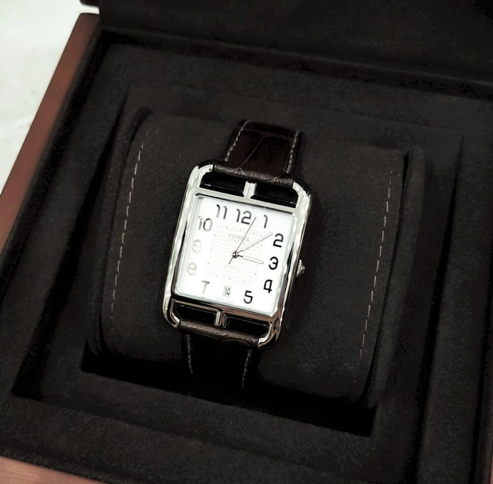 [럭스유] 에르메스 케이프코드 오토매틱 엘리게이터 시계 41mm