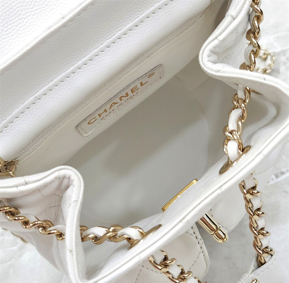 [럭스유] 샤넬 시즌 캐비어 투포켓 퀄팅 백팩 신형내장칩 AS3290