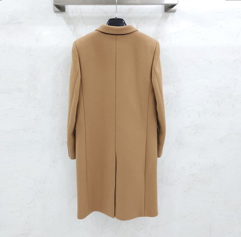 [럭스유] 38 / 생로랑 여성 캐시미어 체스트필드 코트 카멜 517798