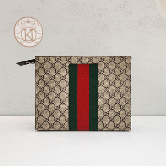 구찌 GG 수프림 웹 파우치 475316