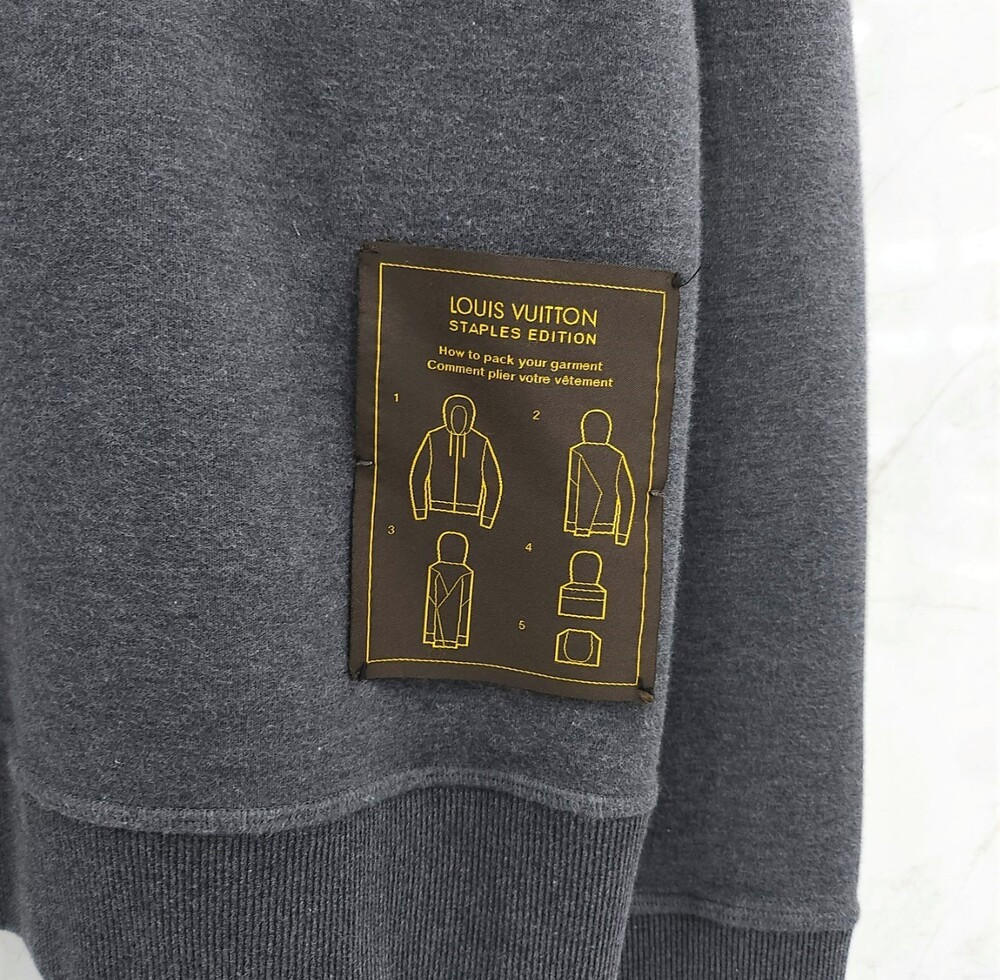 [럭스유] M / 루이비통 더블페이스 트래블 핀 후드 집업