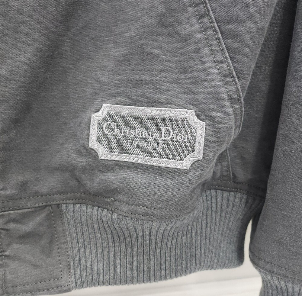 [럭스유] 52 / 디올 콘트라스트 쿠튀르 자수 지퍼 블루종 자켓