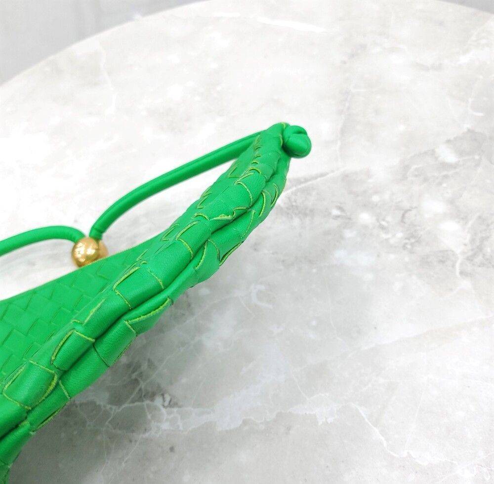 [럭스유] 보테가베네타 그린 미디엄 턴 파우치 숄더백 701024