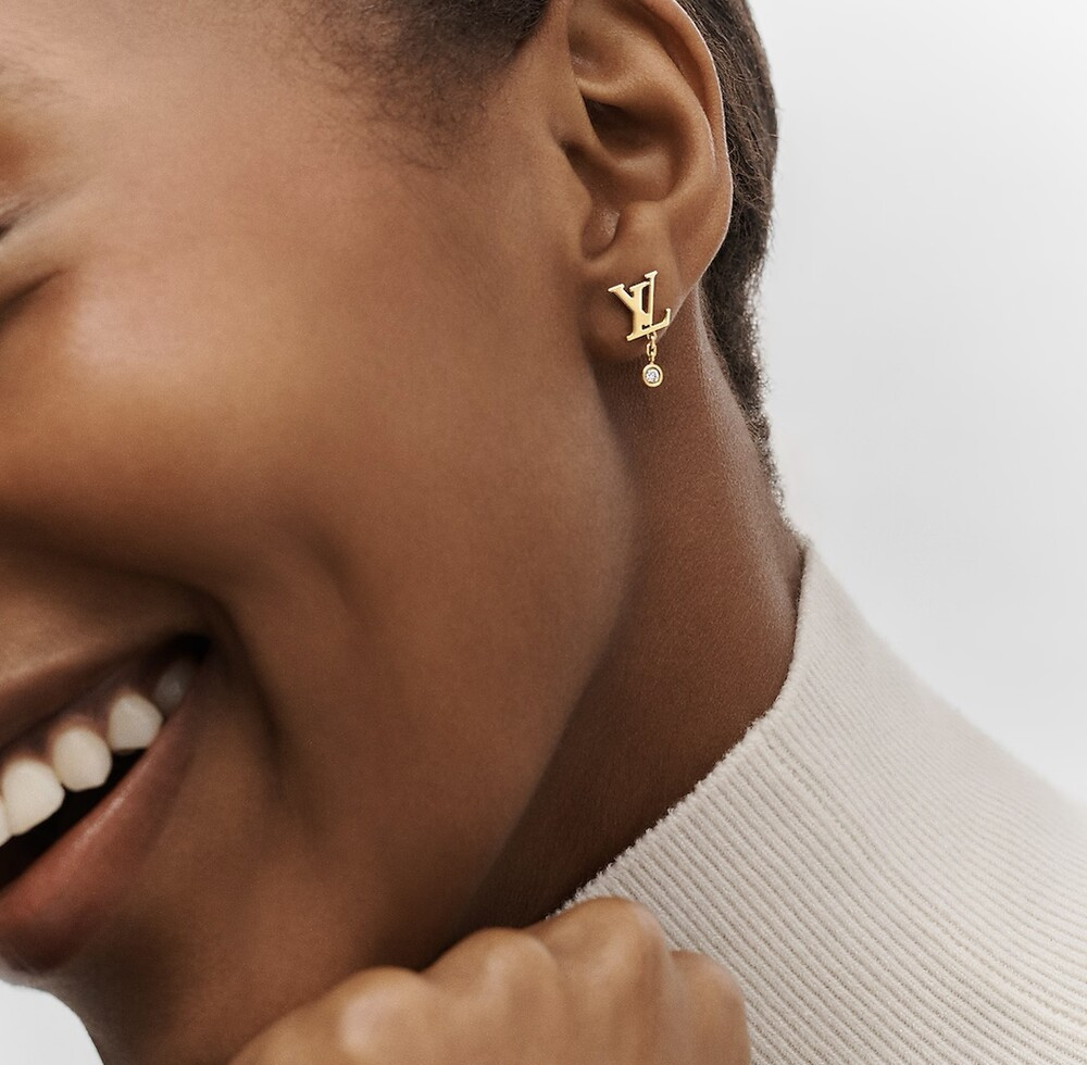 [럭스유] 루이비통 다이아 이딜 블라썸 LV 스터드 귀걸이 Q96495