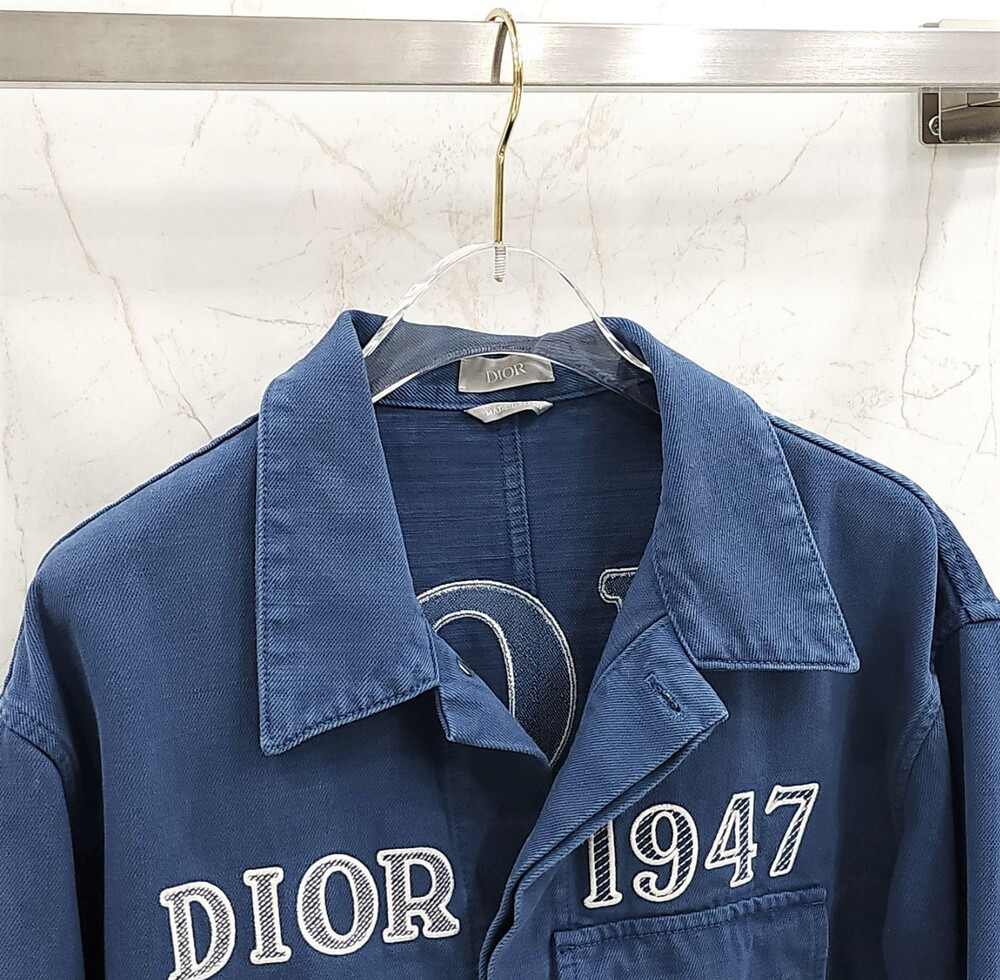 [럭스유] 48 / 디올 엠브로이드 데님 오버 셔츠 자켓 013D488C239X