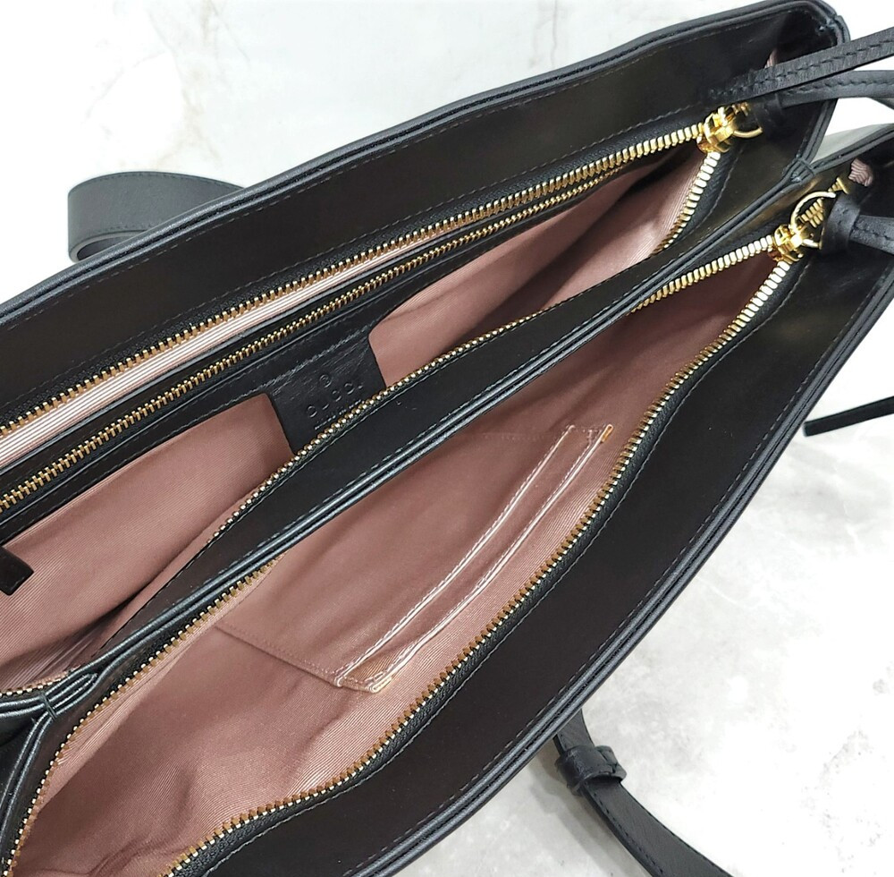 [럭스유] 구찌 블랙 레더 알리백 550130