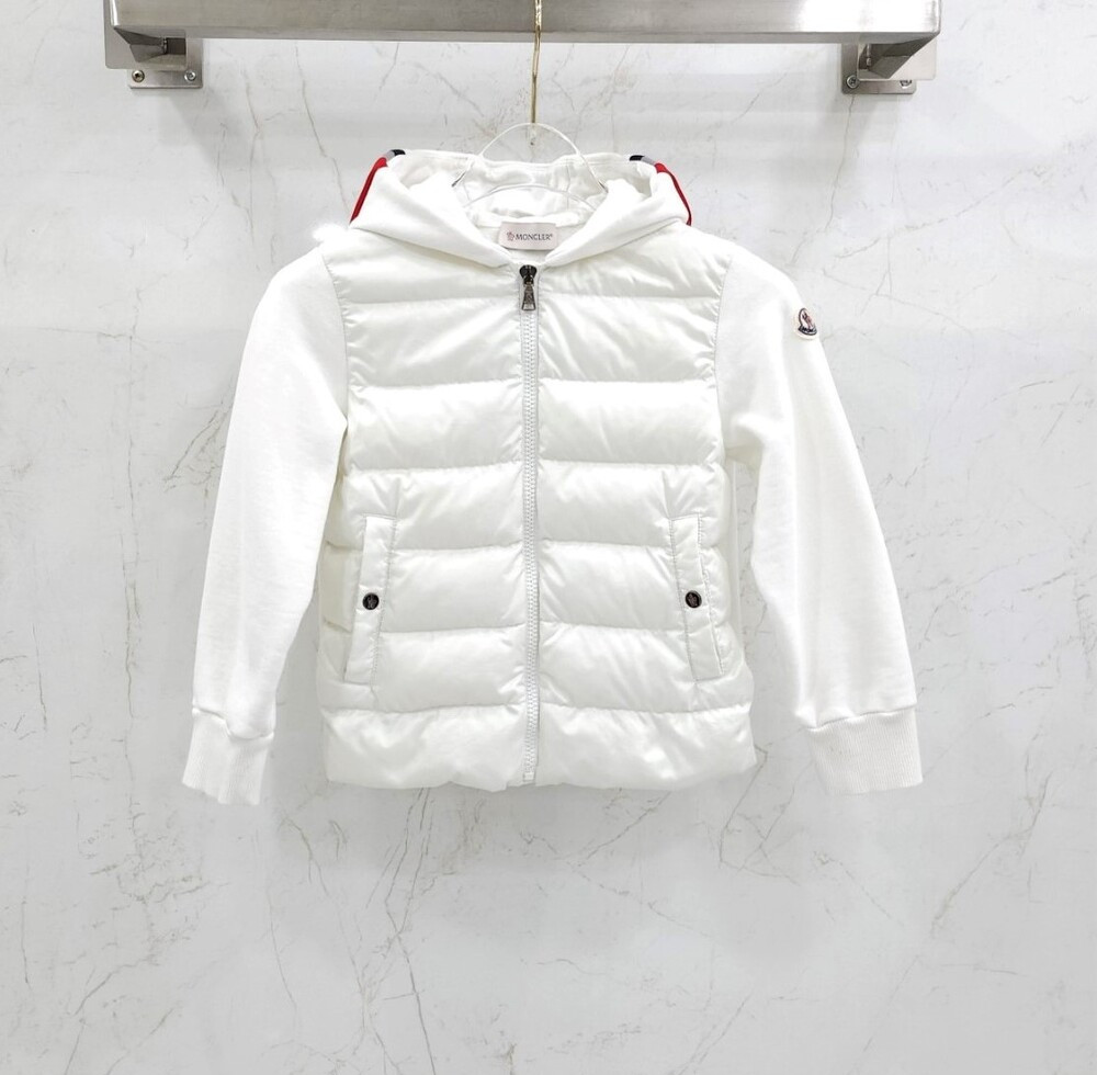 [럭스유] 8Y / 몽클레어 키즈 MAGLIA 화이트 경량 패딩 후드 집업