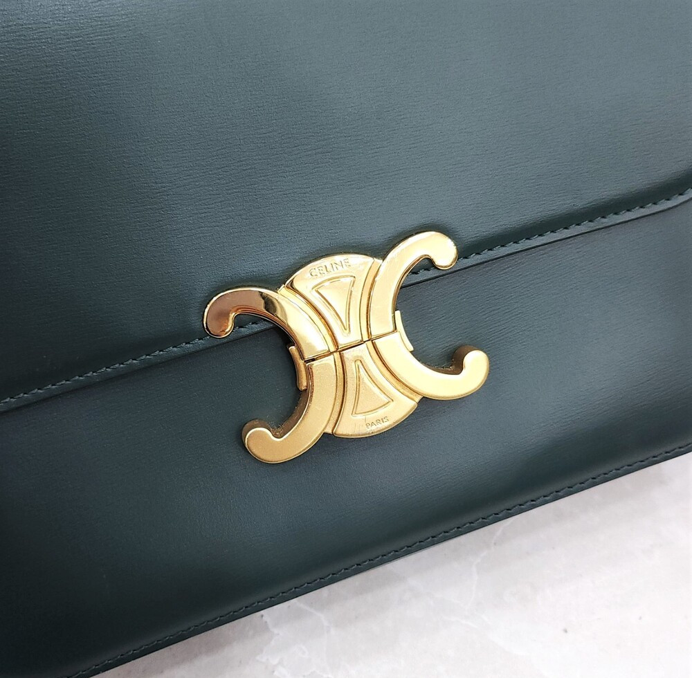 [럭스유] 셀린느 그린 클래식 트리옹프 숄더백 미디움 187363BF4