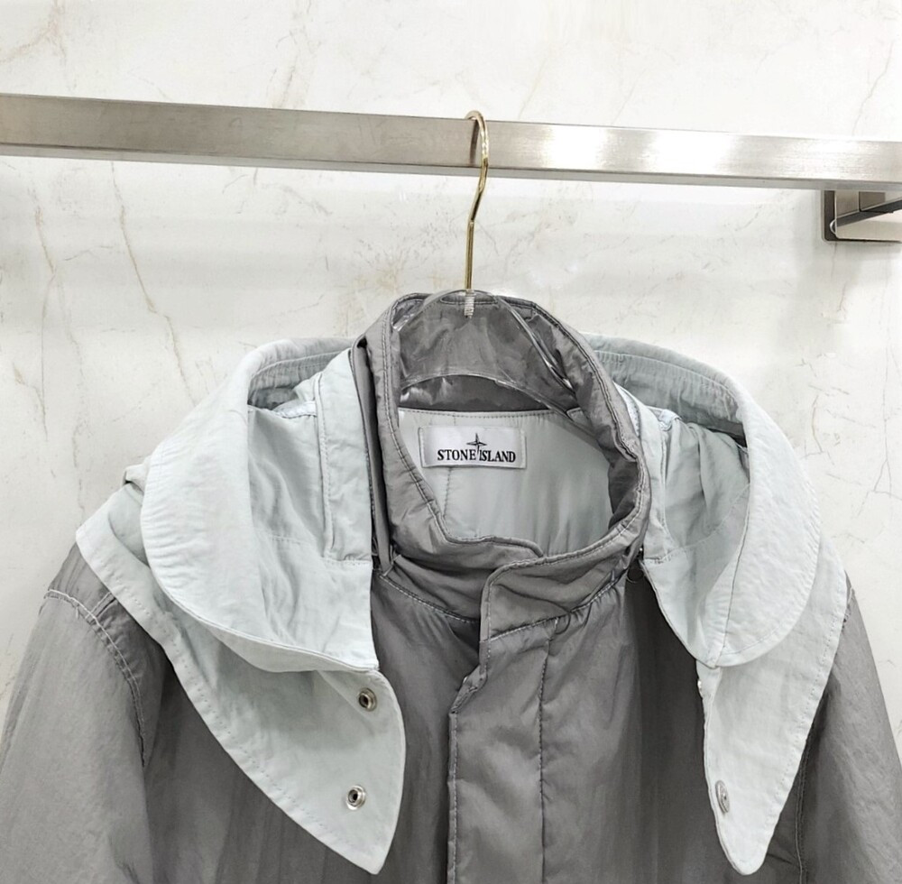 [럭스유] M / 스톤아일랜드 실버 와펜 롱 파카 자켓 771570919