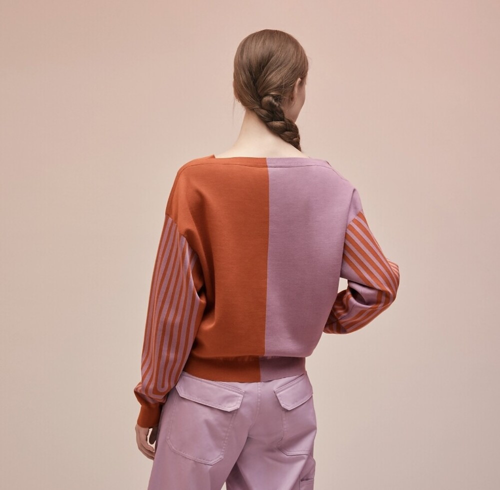 [럭스유] 36 / 에르메스 Grand Tralala 롱 슬리브 실크 스웨터