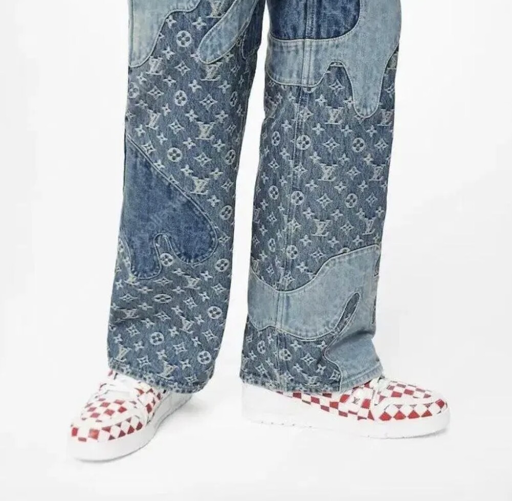 [럭스유] (새상품) 8 / 루이비통 X 니고 레드 다미에 LV 트레이너 스니커즈