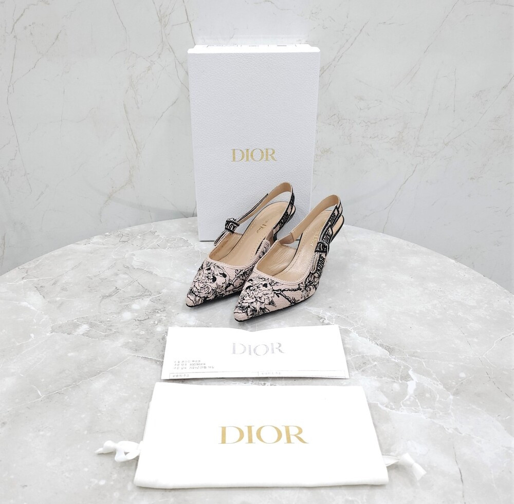 [럭스유] 37.5 / 디올 자디올 슬링백 펌프스 KDP761GRB