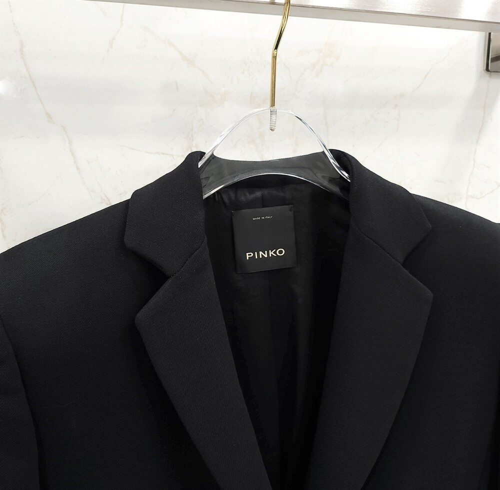 [럭스유] 38 / 핀코 블랙 캐주얼 버튼 싱글 블레이저