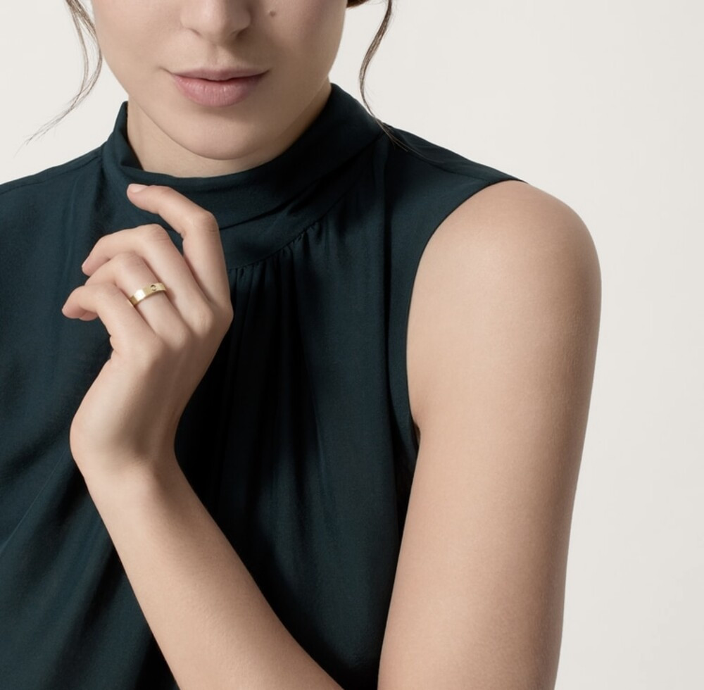 [럭스유] 까르띠에 다이아 1P 러브밴드 링 스몰 52호 B4056100