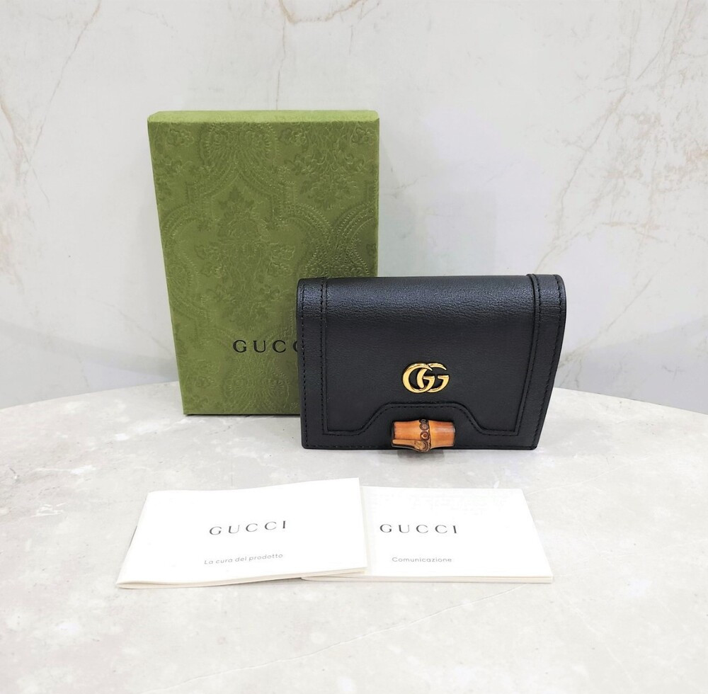 [럭스유] (새상품) 구찌 다이애나 뱀부 카드 반지갑 658244