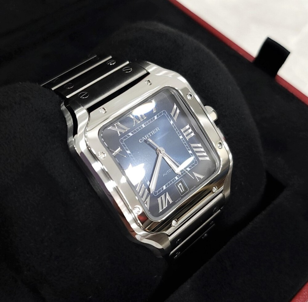 [럭스유] (새상품) 까르띠에 산토스 드 까르띠에 시계 청판 WSSA0071