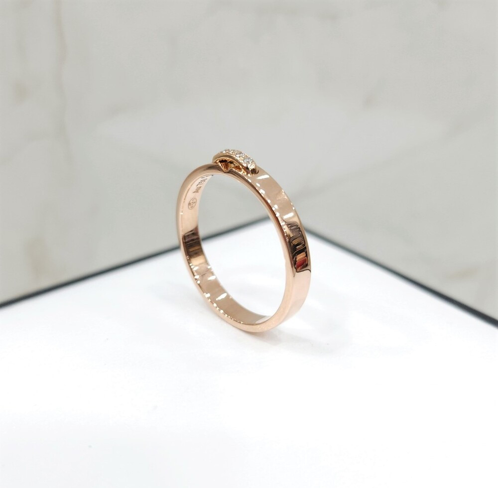 [럭스유] 쇼메 다이아 리앙 에비던스 웨딩밴드 링 18K 로즈골드 55호