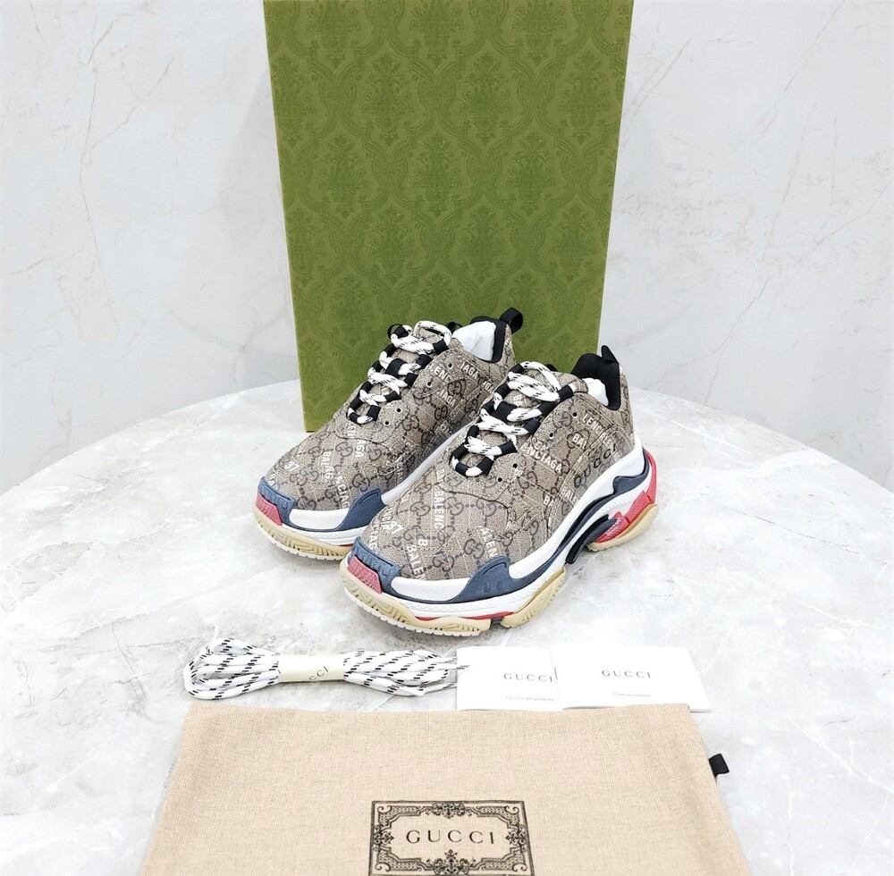 [럭스유] (새상품) 37 / 발렌시아가 X 구찌 해커프로젝트 트리플S 스니커즈