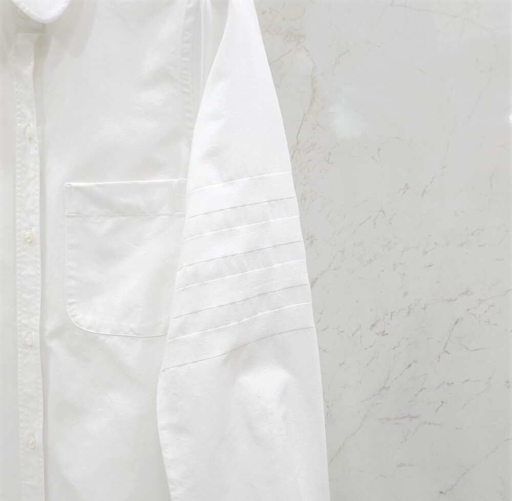 [럭스유] (새상품) 38 / 톰브라운 여성 클래식 롱 슬리브 4바 화이트 셔츠 FLL019A