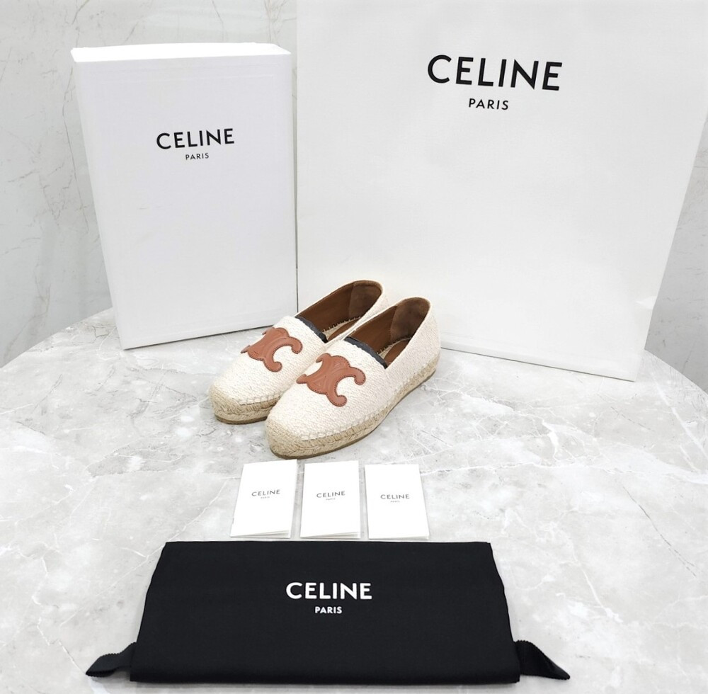 [럭스유] (새상품) 37 / 셀린느 트리오페 에스파듀 트위드 슬립온 354432278C